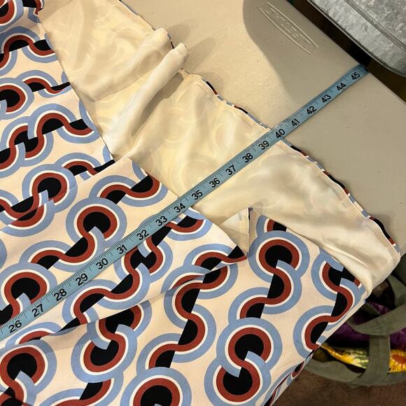 C/MEO Collective Retro Printed Ruffled Trim Sleeveless Dress Size Large NEW - Picture 11 of 14